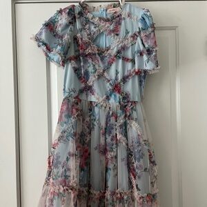 Floral Blue and Pink Ivy City Co Dress